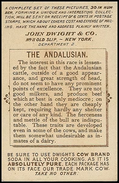 J12 Arm and Hammer Dairy Animals Cows 1890